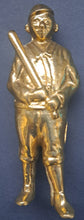 Load image into Gallery viewer, Vintage Ty Cobb Style Brass Piggy Bank Baseball Player Metal Money Box MLB