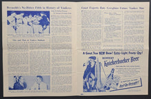 Load image into Gallery viewer, 1951 Yankee Stadium Program Cleveland Indians MLB Baseball New York Vintage