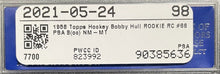 Load image into Gallery viewer, 1958-59 Topps Hockey #66 Bobby Hull Rookie Card RC Vintage Graded PSA 8 (OC) NM