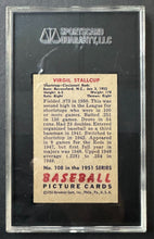 Load image into Gallery viewer, 1951 Bowman Reds #108 Virgil Stallcup MLB Card SGC Graded Slabbed 84 NM 7 Vtg