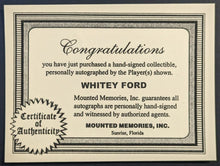 Load image into Gallery viewer, Whitey Ford Autographed New York Yankees Photo Signed MLB HOF COA Baseball