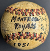 Load image into Gallery viewer, 1951 Montreal Royals International League Champions Autographed Baseball Signed