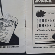 Load image into Gallery viewer, 1939 Cleveland Indians Official Score Card Joe DiMaggio Lou Gehrig Booklet