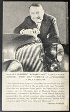 Load image into Gallery viewer, 1934 Barney Oldfield Racing Legend Vintage Postcard Chrysler Motors Plymouth