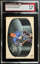Load image into Gallery viewer, 1962-63 Dave Keon Toronto Maple Leafs Parkhurst NHL Card #15 KSA Graded 7.5 NM+