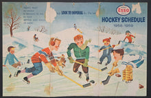 Load image into Gallery viewer, 1958/59 NHL Pocket Schedule ESSO Hockey Vintage Montreal Canadiens