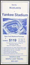 Load image into Gallery viewer, 1977 Toronto Blue Jays Inaugural Season Brochure Yankee Stadium+Pocket Schedule