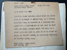 Load image into Gallery viewer, 1934 Type 1 Photo Heavyweight Champion Primo Carnera + 1935 Signed Sheet JSA Vtg