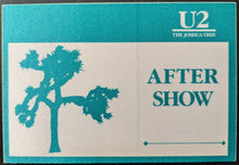 Load image into Gallery viewer, 1987 U2 Joshua Tree Tour Unused Aftershow Backstage Pass Vintage Rock Music