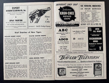 Load image into Gallery viewer, July 29 1952 Briggs Stadium Program Detroit Tigers Vs Philadelphia Athletics Vtg