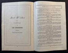 Load image into Gallery viewer, 1932 Montreal Canadians Season Opening Game Program Vs Boston Bruins Vintage NHL