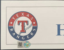 Load image into Gallery viewer, Cole Hamels Texas Rangers Game Used 2015 ALDS Game 5 Locker Name Plate MLB Holo