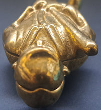 Load image into Gallery viewer, Vintage Ty Cobb Style Brass Piggy Bank Baseball Player Metal Money Box MLB