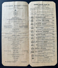 Load image into Gallery viewer, 1948 Woodbine Racetrack Rare Vintage King's Plate Program - Won By (a) Last Mark