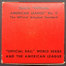 Load image into Gallery viewer, c1940s William Harridge American League Reach Baseball + Original Box VTG MLB