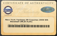 Load image into Gallery viewer, Official 2009 World Series Baseball Signed NY Yankees Coaching Staff Steiner COA