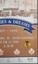 Load image into Gallery viewer, 1999 Toronto Maple Leaf Gardens Final Game Full Ticket + Program NHL Leafs