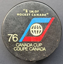 Load image into Gallery viewer, 1976 Canada Cup Game Used Puck CCM International Ice Hockey Tournament Bobby Orr