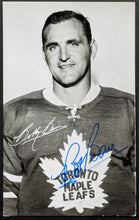 Load image into Gallery viewer, 1964 Bobby Baun Toronto Maple Leafs Signed Autographed Vintage Photo Postcard