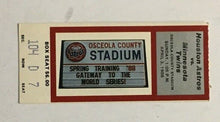 Load image into Gallery viewer, 1988 Houston Astros vs Minnesota Twins Spring Training Ticket Stub MLB Baseball