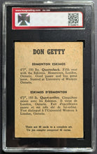 Load image into Gallery viewer, 1959 Don Getty Edmonton Eskimos Wheaties CFL Card #NNO Graded KSA 4 VGE