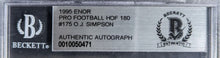 Load image into Gallery viewer, O.J. Simpson Autographed Signed Football Card Beckett Slabbed NFL Buffalo Bills