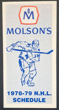 Load image into Gallery viewer, 1978/1979 Molson's NHL Hockey Schedule Vintage Calendar