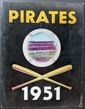 Load image into Gallery viewer, 1951 Pittsburgh Pirates Yearbook MLB Baseball Vintage Ralph Kiner Murry Dickson