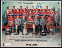 Load image into Gallery viewer, 1956 Montreal Canadiens Autographed Photo Henri Richard+Bert Olmstead Signed JSA