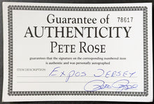 Load image into Gallery viewer, Pete Rose Signed Montreal Expos 4000th Hit Custom Jersey LE #10/500 COA HIT KING