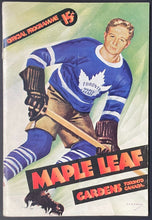 Load image into Gallery viewer, 1939 Toronto Maple Leafs Game Program New York Rangers Hockey NHL VTG Syl Apps