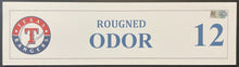 Load image into Gallery viewer, Rougned Odor Texas Rangers Game Used 2015 ALDS Game 5 Locker Name Plate MLB Holo