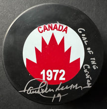 Load image into Gallery viewer, Paul Henderson Signed Autographed 1972 Team Canada Puck AJ Sports HOLO COA Vtg
