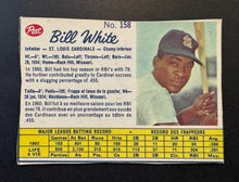 Load image into Gallery viewer, 1962 Post Canadian Bill White St. Louis Cardinals Baseball Card MLB Vintage