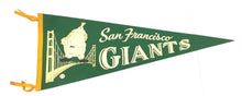 Load image into Gallery viewer, Late 1950s MLB San Francisco Giants Baseball Team Logo Vintage Felt Pennant
