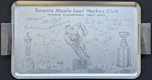 Load image into Gallery viewer, 1962/1963 Toronto Maple Leafs Stanley Cup Team Autographed Facsimile Metal Tray