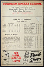 Load image into Gallery viewer, 1964 Toronto Marlboros OHA Major Junior A Program Vs Peterborough Petes NHL Vtg