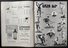 Load image into Gallery viewer, 1939 Wrigley Field NFL Program + Ticket Chicago Bears Vs Green Bay Packers Vtg