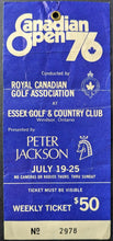 Load image into Gallery viewer, 1976 Canadian Open PGA Tournament Collection Press Pass + Pin Ticket Stub Button