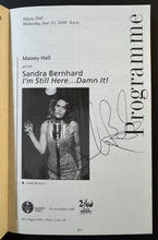 Load image into Gallery viewer, Sandra Bernhard Signed Autographed Playbill 2000 Performance At Massey Hall Vtg