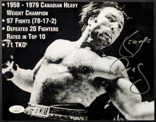 Load image into Gallery viewer, Geroge Chuvalo Autographed 8"x10" Photo Signed Canadian Boxing Legend JSA