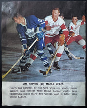 Load image into Gallery viewer, 1964/65 Toronto Star Hockey Photo Maple Leafs Jim Pappin Contest On Reverse NHL