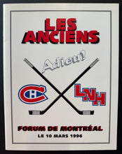 Load image into Gallery viewer, Montreal Forum Old Timers Hockey Game Vintage Program Canadians NHL Hall Of Fame