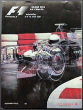 Load image into Gallery viewer, 2001 F1 Canadian Grand Prix Formula One Racing Montreal Vintage