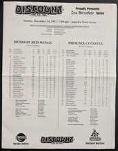 Load image into Gallery viewer, 1997 America West Arena NHL Program Phoenix Coyotes Detroit Red Wings Vintage