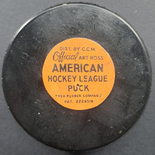 Load image into Gallery viewer, c1960s Buffalo Bisons Game Puck Pepsi Logo Art Ross Tyer Rubber AHL Vintage