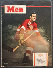 Load image into Gallery viewer, 1948 Men Magazine Black Jack Stewart Detroit Red Wings Cover NHL Hockey Vintage