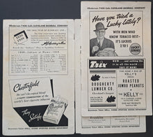 Load image into Gallery viewer, 1939 Cleveland Indians Official Score Card Joe DiMaggio Lou Gehrig Booklet