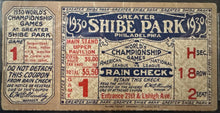 Load image into Gallery viewer, 1930 Philadelphia Athletics St. Louis Cardinals World Series Ticket Stub iCert