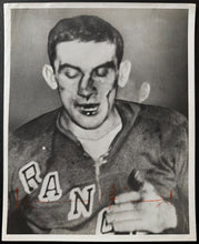 Load image into Gallery viewer, 1959 Associated Press Photo Of New York Ranger Lou Fontinato Fought Gordie Howe
